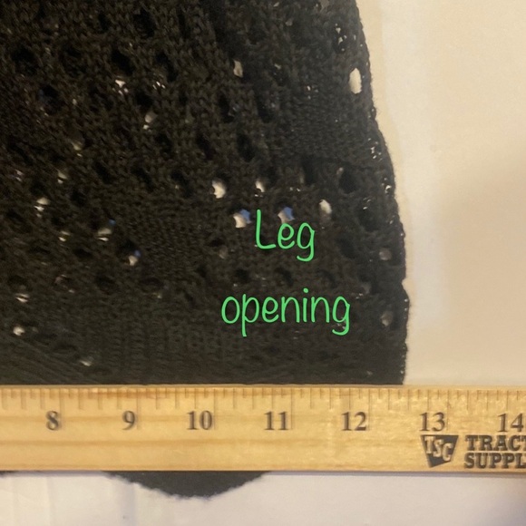 Crochet Fishnet Coverup Beachwear Pants Plus Size 4X Black High Rise Wide Leg - Picture 7 of 10